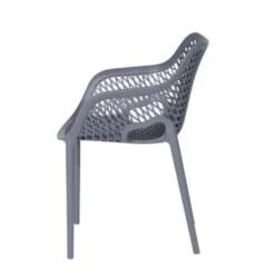 Garden Impressions Air XL Kunststof Tuinstoel Donker Grijs - 4 Stuks -VIDAXL Verkoop 1000003874 0104