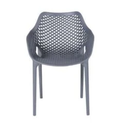 Garden Impressions Air XL Kunststof Tuinstoel Donker Grijs - 2 Stuks -VIDAXL Verkoop 1000003926 0103