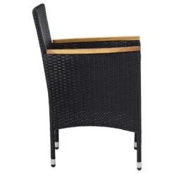 VidaXL Tuinstoelen 2 St Poly Rattan Zwart 9 VidaXL Tuinstoelen 2 St Poly Rattan Zwart -VIDAXL Verkoop 1000006288 0103