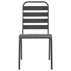 VidaXL Tuinstoelen Stapelbaar 2 St Staal Grijs 8 VidaXL Tuinstoelen Stapelbaar 2 St Staal Grijs -VIDAXL Verkoop 1000006325 0102