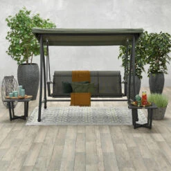 Garden Impressions Rubens Schommelbank 3-zits Mosgroen -VIDAXL Verkoop 1000035640 0104