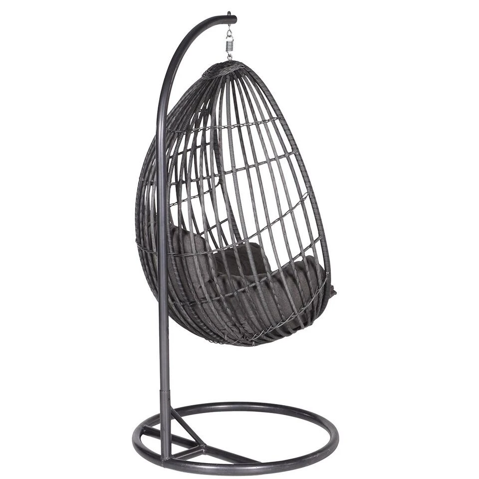 Garden Impressions Panama Hangstoel Ei - Donker Grijs 6 Garden Impressions Panama Hangstoel Ei - Donker Grijs - Afbeelding 4