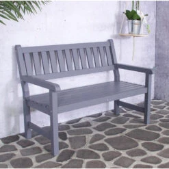 SenS-Line Bordeaux Tuinbank - Grenenhout - Grijs -VIDAXL Verkoop 1000038274 0102