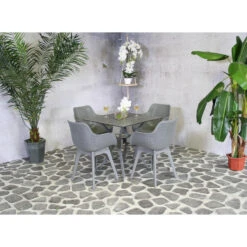 SenS-Line Jasper Tuinstoel - Kunststof - Grijs -VIDAXL Verkoop 1000038283 0101