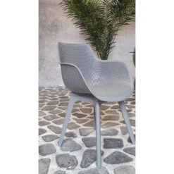 SenS-Line Jasper Tuinstoel - Kunststof - Grijs -VIDAXL Verkoop 1000038283 0102