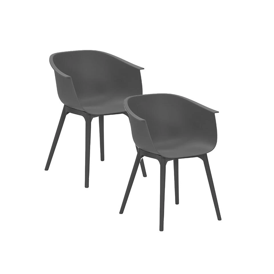 Garden Impressions Lexy Tuinstoel Donker Grijs - 2 Stuks 3 Garden Impressions Lexy Tuinstoel Donker Grijs - 2 Stuks