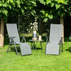 Garden Impressions Sol Relax Tuinstoel - Zwart -VIDAXL Verkoop 1000040789 0102
