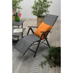 Garden Impressions Sol Relax Tuinstoel - Zwart -VIDAXL Verkoop 1000040789 0104