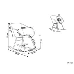 Beliani Schommelstoel HARMONY - Geel Polypropyleen -VIDAXL Verkoop 1000041319 0102