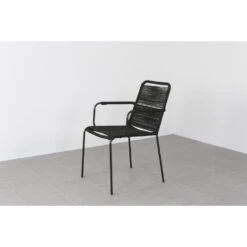 VDG Denver Rope Stapelbare Tuinstoel - Zwart -VIDAXL Verkoop 1000048025 0102