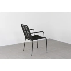 VDG Denver Rope Stapelbare Tuinstoel - Zwart -VIDAXL Verkoop 1000048025 0103