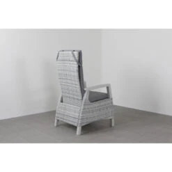 VDG Darwin Wicker Verstelbare Tuinstoel - Licht Grijs -VIDAXL Verkoop 1000048056 0103