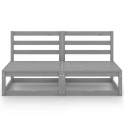 VidaXL Tuinbank 2-zits Massief Grenenhout Grijs -VIDAXL Verkoop 1000048109 0102