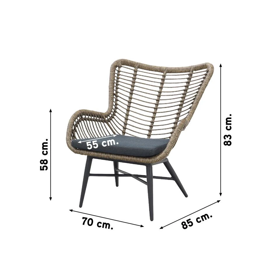 Jasmine Loungestoel - Natural 4 Jasmine Loungestoel - Natural - Afbeelding 2