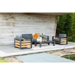 Garden Impressions Solo Lounge Fauteuil - Carbon Black/Mystic Grey -VIDAXL Verkoop 1000048695 0103