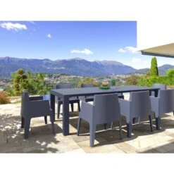 VDG Siesta Box Stapelbare Stoel - Donkergrijs -VIDAXL Verkoop 1000048805 0102