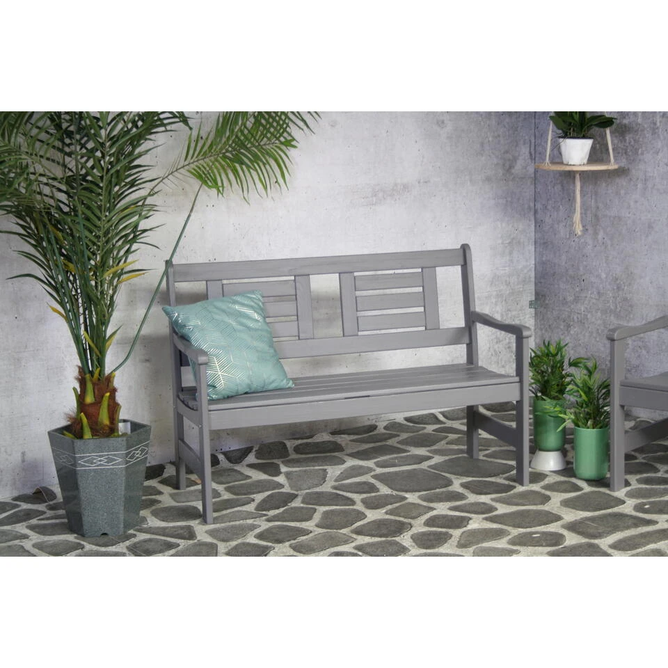 SenS-Line - Boulogne 2-zitsbank Grey FSC 100% - Grijs 4 SenS-Line - Boulogne 2-zitsbank Grey FSC 100% - Grijs - Afbeelding 2