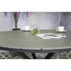 SenS-Line - Jersey Tuintafel Grey Ø140 Cm - Grijs -VIDAXL Verkoop 1000050318 0102