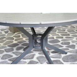 SenS-Line - Jersey Tuintafel Grey Ø140 Cm - Grijs -VIDAXL Verkoop 1000050318 0103
