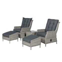 Garden Impressions Santa Rosa Tuinstoel + Voetenbank+bijzettafel 7 Garden Impressions Santa Rosa Tuinstoel + Voetenbank+bijzettafel -VIDAXL Verkoop 1000052349 0102