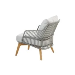 4-Seasons Sempre Loungestoel - Teak/Silver Grey (1 St.) -VIDAXL Verkoop 1000052970 0102