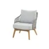 4-Seasons Sempre Loungestoel - Teak/Silver Grey (1 St.) -VIDAXL Verkoop 1000052970