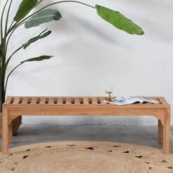 Giga Meubel Tuinbank Teakhout - Naturel - 150cm - Bank Madison -VIDAXL Verkoop 1000054251 0101