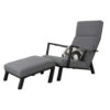 VDG Costa Relaxstoel + Hocker - Sunbrella - Light Grey -VIDAXL Verkoop 1000054361