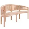 VidaXL Bankje Banaanvormig 200 Cm Massief Teakhout -VIDAXL Verkoop 1000056460