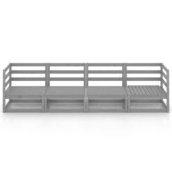 VidaXL Tuinbank 4-zits Massief Grenenhout Grijs 8 VidaXL Tuinbank 4-zits Massief Grenenhout Grijs -VIDAXL Verkoop 1000060788 0102