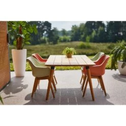 Set Van 2- Hartman Sophie Studio Diningstoel- French Green- Teak Poot -VIDAXL Verkoop 1000073188 0103