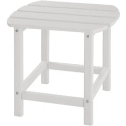 Tectake - 2 Tuinstoelen Janis Met Tafel - Houtlook - Wit -VIDAXL Verkoop 1000078042 0103