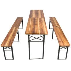 Tectake - Biertafel Met Banken, Campingtafel, Opklapbaar -VIDAXL Verkoop 1000078062 0103