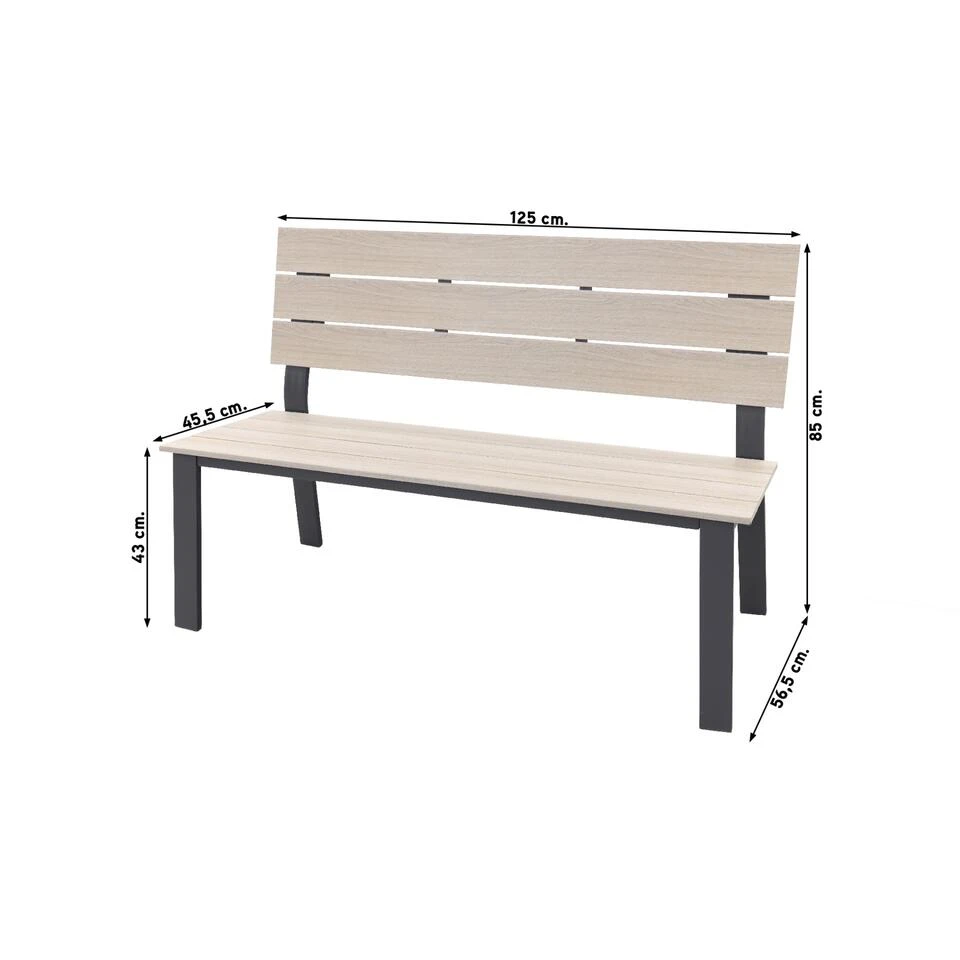 Garden Impressions Jondal Tuinbank 2-zits 4 Garden Impressions Jondal Tuinbank 2-zits - Afbeelding 2