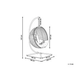 Beliani Hangstoel ARCO - Beige Polyester -VIDAXL Verkoop 1000084499 0102
