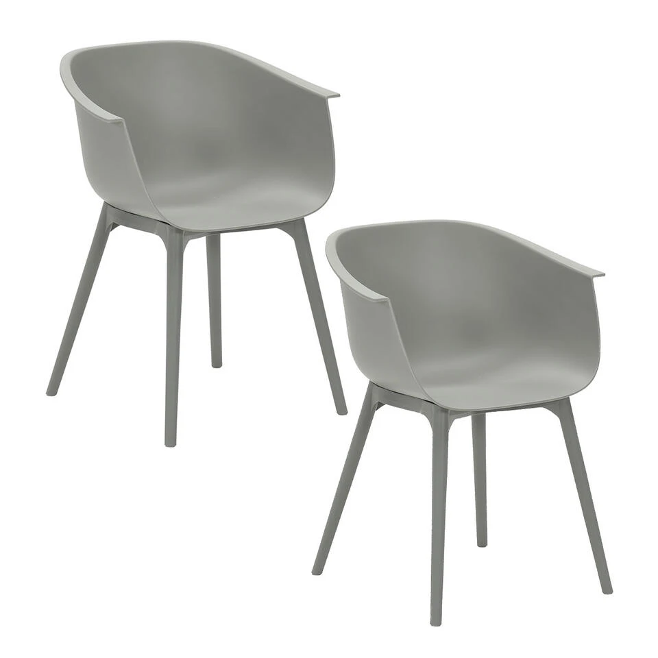 Garden Impressions Lexy Tuinstoel Licht Grijs - 2 Stuks 3 Garden Impressions Lexy Tuinstoel Licht Grijs - 2 Stuks