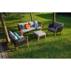 Exotan 3-Zits Tuinbankje San Remo - Teak - Grijs - 70x180x76 7 Exotan 3-Zits Tuinbankje San Remo - Teak - Grijs - 70x180x76 -VIDAXL Verkoop 1000089024 0102
