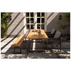 Exotan Tuintafel Sydney - Teak/Metaal - Naturel - 75x185x90 7 Exotan Tuintafel Sydney - Teak/Metaal - Naturel - 75x185x90 -VIDAXL Verkoop 1000089235 0102