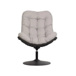 Woood Swivel Loungestoel Zwart -VIDAXL Verkoop 1000091741 0104