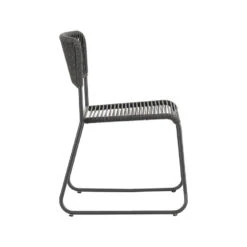 Dining Tuinstoel Lester Touw Grijs - 56x51x75 Cm - Touw - Grijs -VIDAXL Verkoop 1000092420 0103