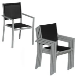 Happy Garden Buitenstoelen - Zwart - Aluminium -VIDAXL Verkoop 1000092428 0103