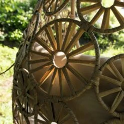 Flower Hangstoel Naturel - Wicker - Bruin -VIDAXL Verkoop 1000094365 0103