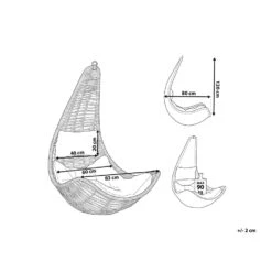 Beliani Hangstoel ATRI - Zwart Pe Rotan -VIDAXL Verkoop 1000096793 0102