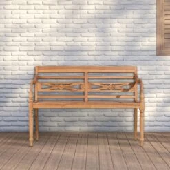 CLP Bank Maryland 120 Cm Teak 8 CLP Bank Maryland 120 Cm Teak -VIDAXL Verkoop 1000097775 0102