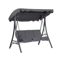 Beliani Schommelbank GARBO - Grijs Polyester