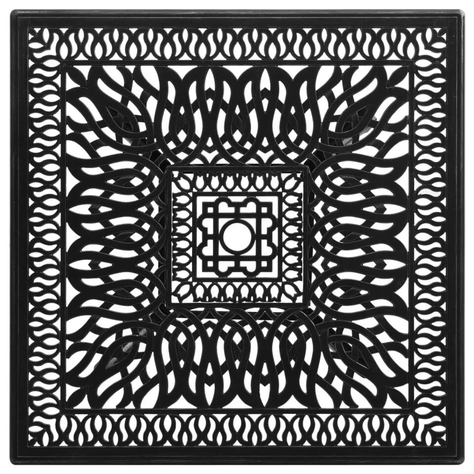 VidaXL Tuintafel 90x90x73 Cm Gietaluminium Zwart 5 VidaXL Tuintafel 90x90x73 Cm Gietaluminium Zwart - Afbeelding 3