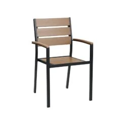 Beliani Tuinstoel VERNIO - Lichte Houtkleur Kunsthout -VIDAXL Verkoop 2584f0b055c04ca39e507db2aa6ca0a8