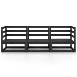 VidaXL Tuinbank 3-zits Massief Grenenhout Zwart -VIDAXL Verkoop 2655acd44e8c4c439b68eaa42eaf3fe8