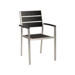 Beliani Tuinstoel VERNIO - Zwart Kunsthout -VIDAXL Verkoop 32dc07101373452699adf5d0b266340e