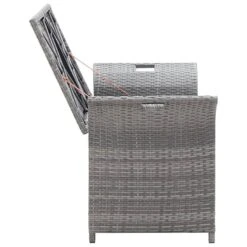 VidaXL Opbergbankje Met Kussen 138 Cm Poly Rattan Grijs -VIDAXL Verkoop 3b68ad9b5a784d6a93cdebf97f2ca5bb